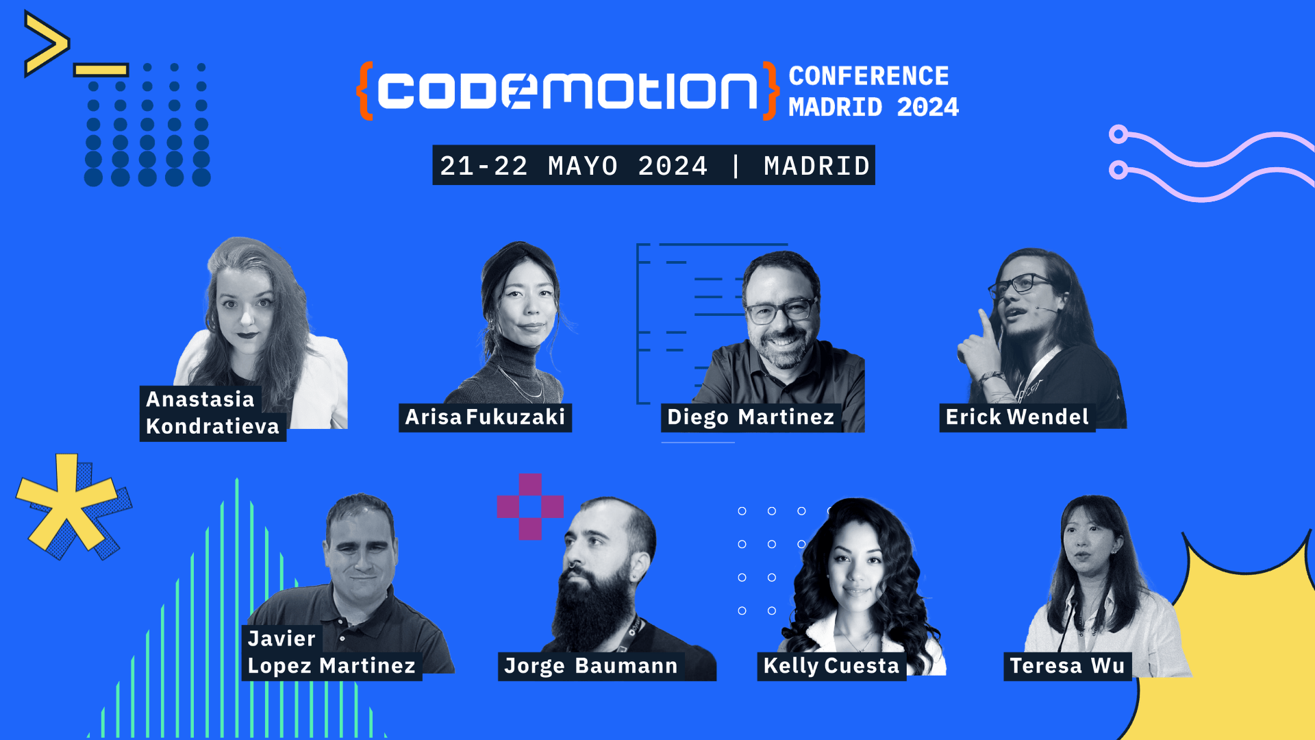 ¡Descubre los primeros speakers de Codemotion Madrid 2024!